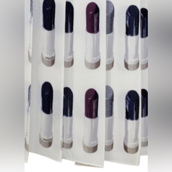 ICONIC PRADA LIPSTICK Pleated Silk SKIRT RUNWAY S/S 2000 Y2K IT 40/ 4 - Picture 2 of 13